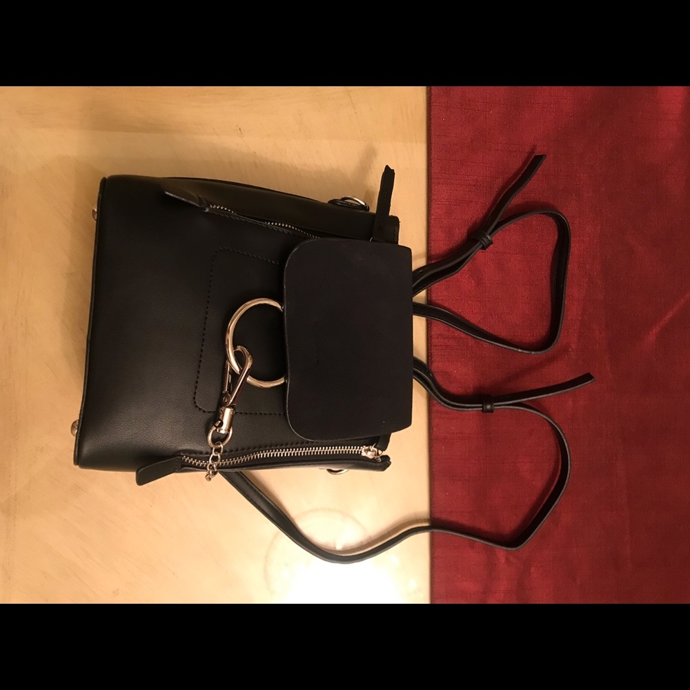 Mini black backpack